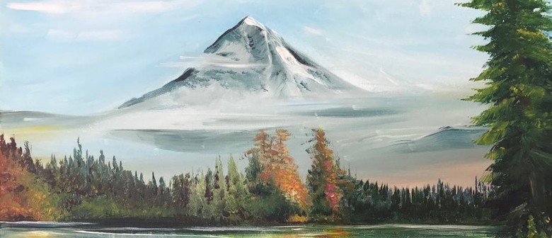 Sip & Paint - Bob Ross Mountain Lake