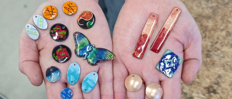 Colourful Torch-Fired Enamels - Earrings