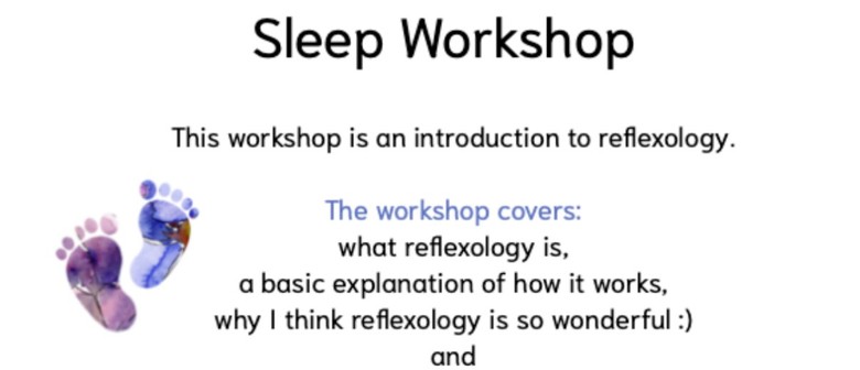 Reflexology for Sleep Workshop