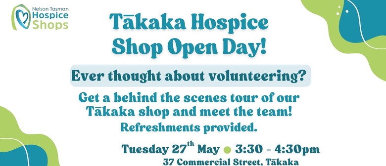 Tākaka Hospice Shop Open Day