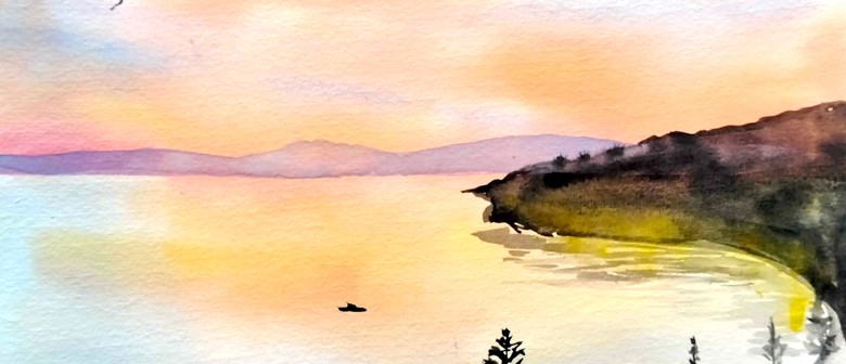 Watercolour and Wine Night - Sunrise on the Bay