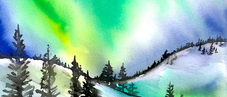 Watercolour and Wine Night - Northern Lights