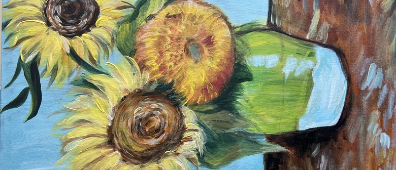 Sip & Paint with Free Welcome Drink - Van Gogh Sunflowers
