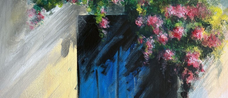 Sip & Paint with Free Welcome Drink - Santorini Blue Door