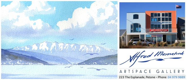 Family Watercolour Art Class - The Hutt Valley from Wellington Harbo