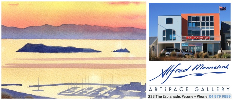 Family Watercolour Art Class - Harbour Sunset from Wainui Hill