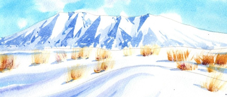 Youth Beginner Watercolour Class - Snowy Mount Ruapehu
