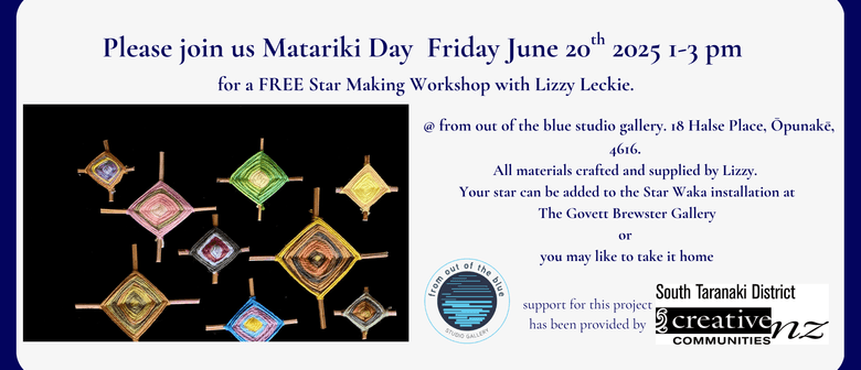 Star Making Workshop - Matariki Day 20th June with Lizzy Leckie