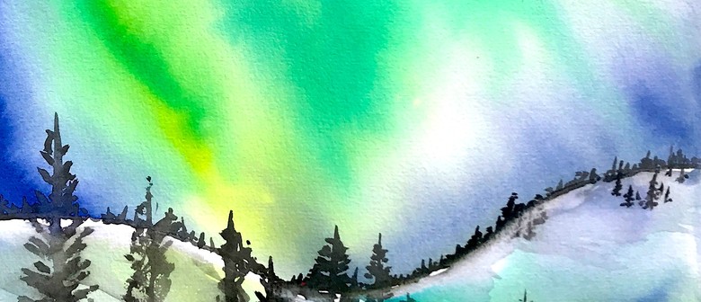 Watercolour and Wine Night - Northern Lights