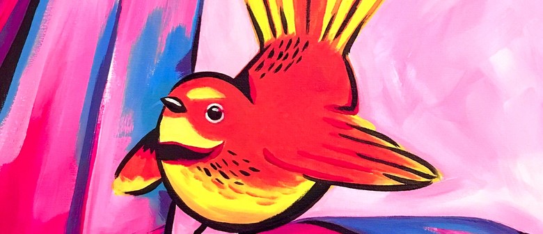 Paint and Wine Night - Cheeky Fun-Tail (Piwakawaka)