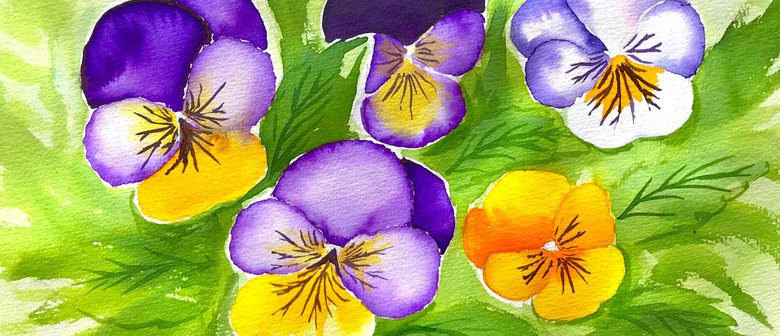 Watercolour and Wine Night - Wild Viola