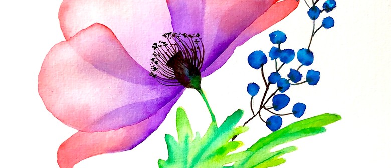 Watercolour Paint and Wine Night  - Botanical Flowers