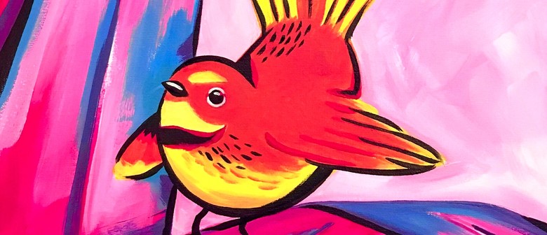 Paint and Wine Night - Cheeky Fun-Tail (Piwakawaka)