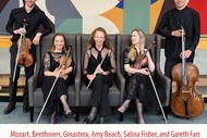 Flautist Bridget Douglas with Elouan String Quartet
