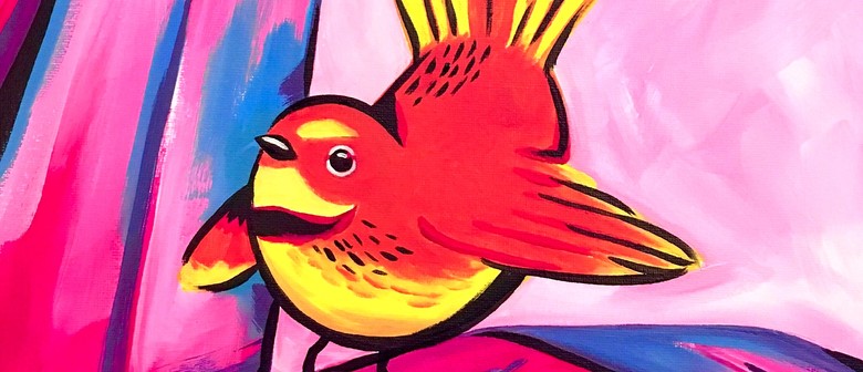 Paint and Wine Night - Cheeky Fun-Tail (Piwakawaka)