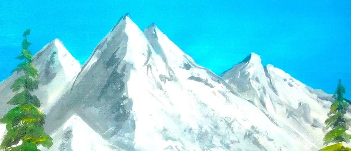 Paint and Wine Night - Snowy Mountains (Bob Ross Inspired): CANCELLED