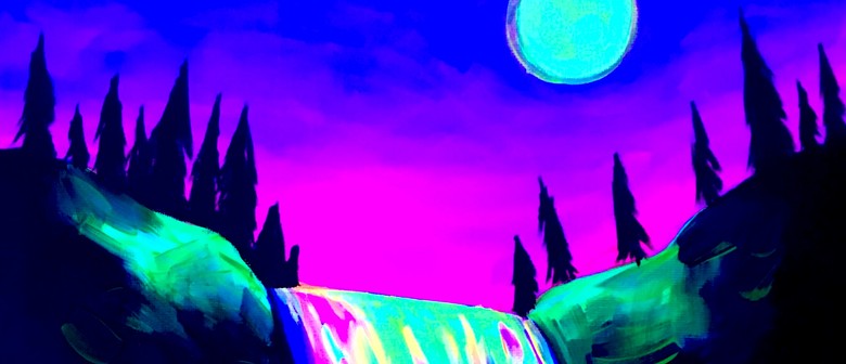 Glow in the Dark Paint Party in Hamilton - Luminescent Waterfall