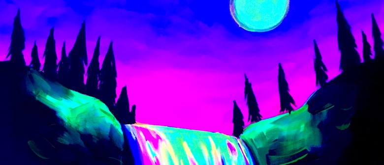 Glow in the Dark Paint Party: Luminescent Waterfall