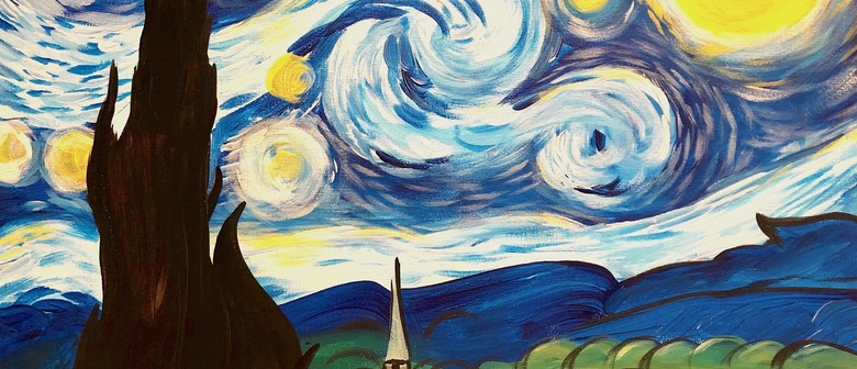 Paint and Wine Night in Ōmokoroa - A Starry Night