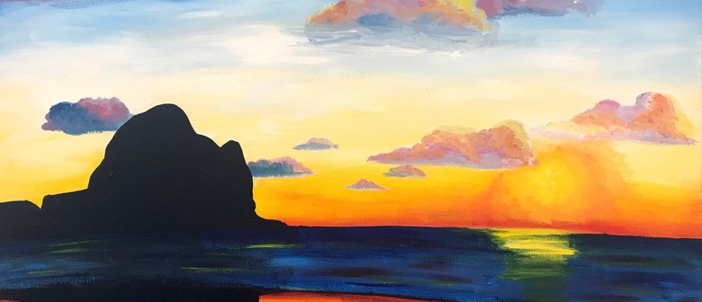 Paint and Wine Night in Gisborne - Piha Sunset