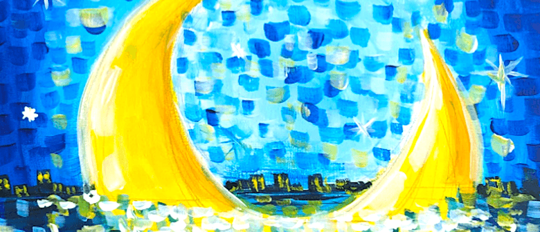 Paint and Wine Night in Taupo - Moon on the Water