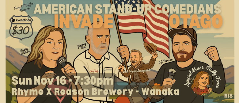 American Standup Comedians Invade Otago @ Rhyme X Reason