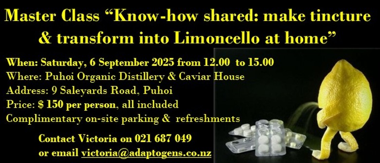 Make Tincture & Transform Into Limoncello At Home Master Class