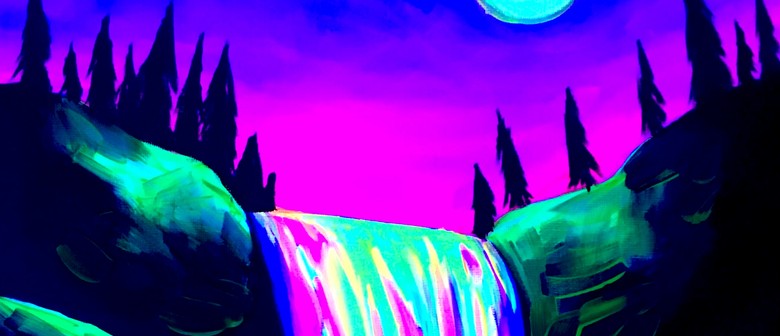 Glow in the Dark Paint Party: Luminescent Waterfall