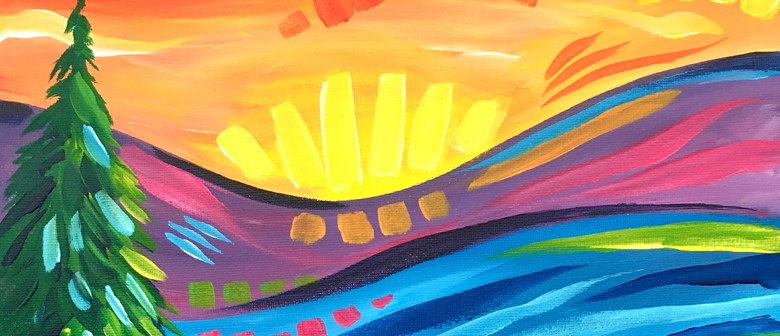 Paint and Wine Night in Palmerston North - Abstract Landscape