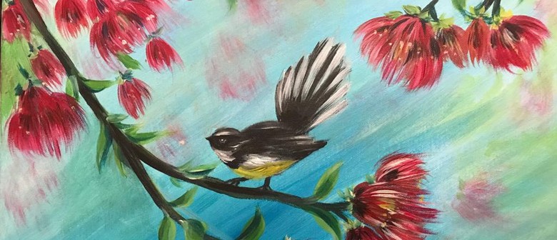 Paint n Chill with Free Welcome Drink - Fantail on Pohutukawa