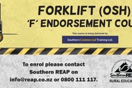 Forklift (OSH) & ‘F’ Endorsement Course - Te Anau
