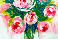 Paint and Wine Night in Napier - Peony Bouquet