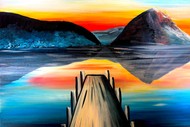 Paint and Wine Night in Palmerston North - Sunset at the Wharf