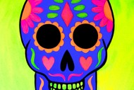 Glow in the Dark Paint Party in Palmy: Sugar Skull