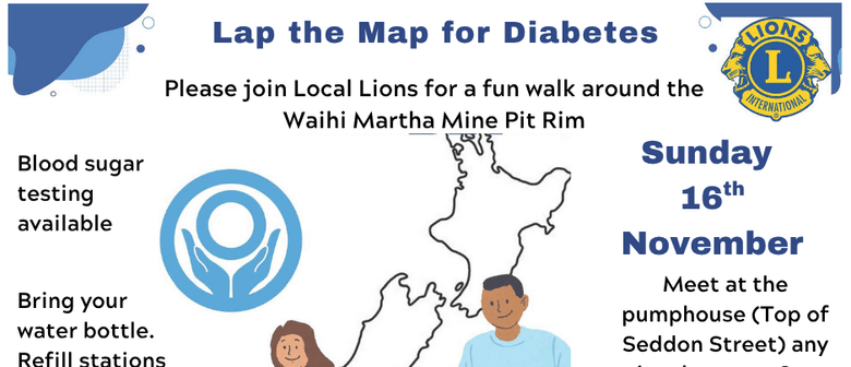Lap the Map for Diabetes - Waihi Pit Rim walk