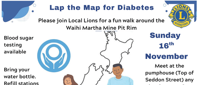 Lap the Map for Diabetes - Waihi Pit Rim walk