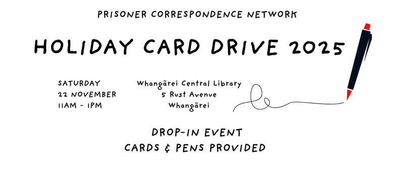 PCN Holiday Card Drive 2025: Whangārei Drop-In Event