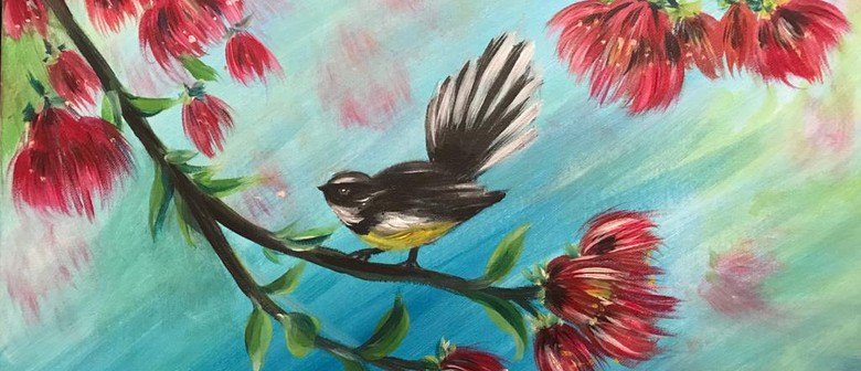 Paint n Chill with Free Welcome Drink - Fantail on Pohutukawa
