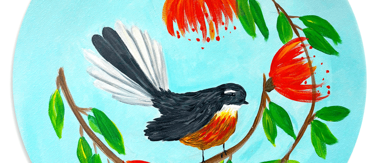 Paint and Wine Night in Palmerston North - Fantail Wreath
