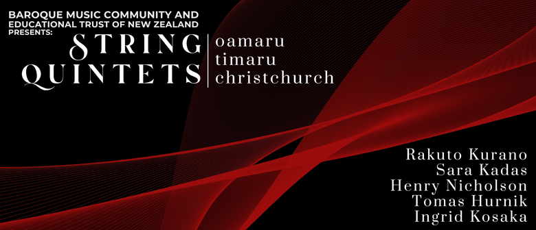 String Quintets with Two Cellos Concert Tour: CANCELLED