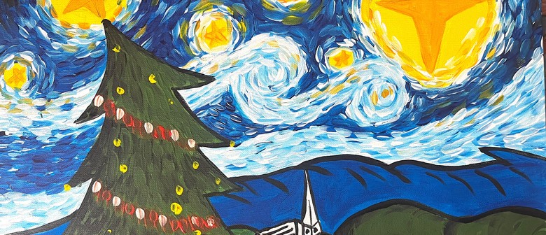 Paint and Wine Night in Wellington - A Starry Christmas