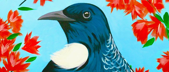 Paint and Wine Night in Gisborne - Pohutukawa Tui