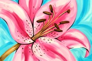 Paint and Wine Night in Dunedin - Pink Petals and Blue Skies