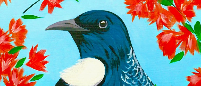 Paint and Wine Night in Timaru - Pohutukawa Tui
