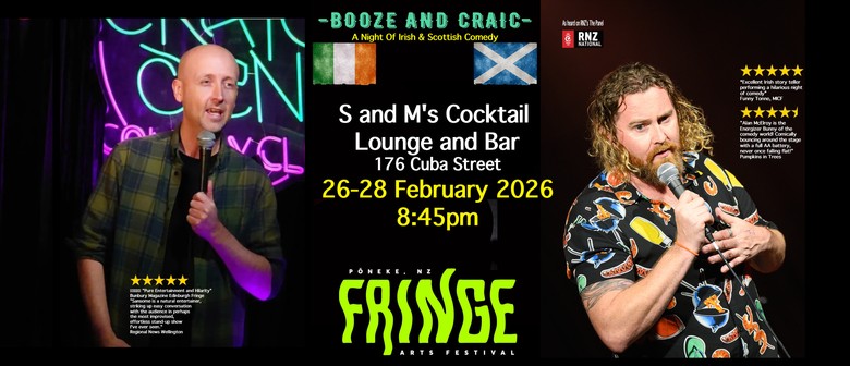 Booze and Craic: A Night of Scottish and Irish Comedy