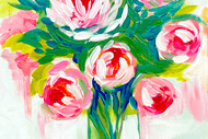 Afternoon Paint & Sip in Palmerston North - Peony Bouquet