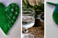 Gin and Clay emerald green wall art clay workshop