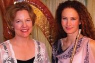 Flautist Bridget Douglas with Harpist Carolyn Mills