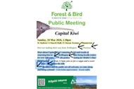 Forest & Bird Public Meeting - Capital Kiwi
