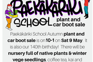 Paekākāriki School Plant and Car Boot Sale | 140th Birthday Celebratio